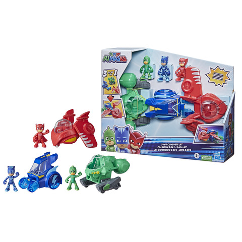 PJ Masks 3-in-1 Combiner Jet Vehicle Playset Kids Toy for Boys and