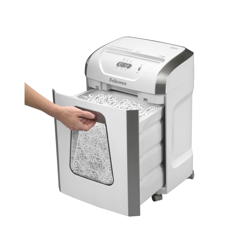 Fellowes シュレッダー 12MCs ホワイト Fellowes Powershred 12-Sheet Cross-Cut Paper Shredder - White