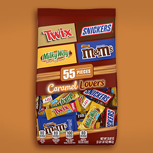 SNICKERS Original, Peanut Butter & Almond Bulk Variety Pack Fun Size  Chocolate Candy Bar Assortment, 44.5 oz, 60 Pieces Bag