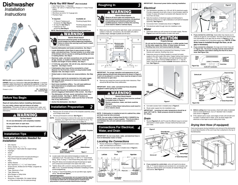 Frigidaire Dishwasher Manual Installation