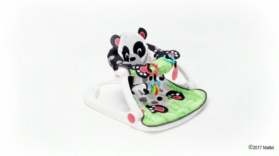 thumbnail video image 2 of Fisher-Price Sit-Me-Up - Floor seat - Panda - foldable, 2 of 8