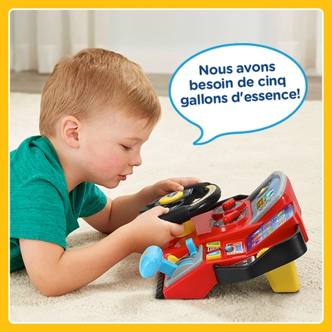 VTech Super Console Turbo Pilote - Volant Enfant 3-8 Ans - 20 Jeux Éducatifs - Écran Couleur 2,4" - Version FR