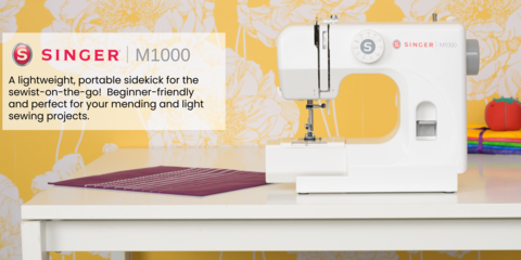 Singer M1000 Sewing Machine with 32 Stitch Applications and Accessories,  White, 1 Piece - Fry's Food Stores