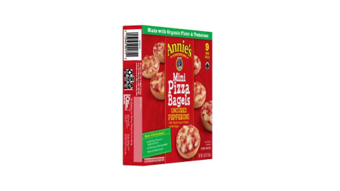 Save on Annie's Homegrown Mini Pizza Bagels Three Cheese - 9 ct