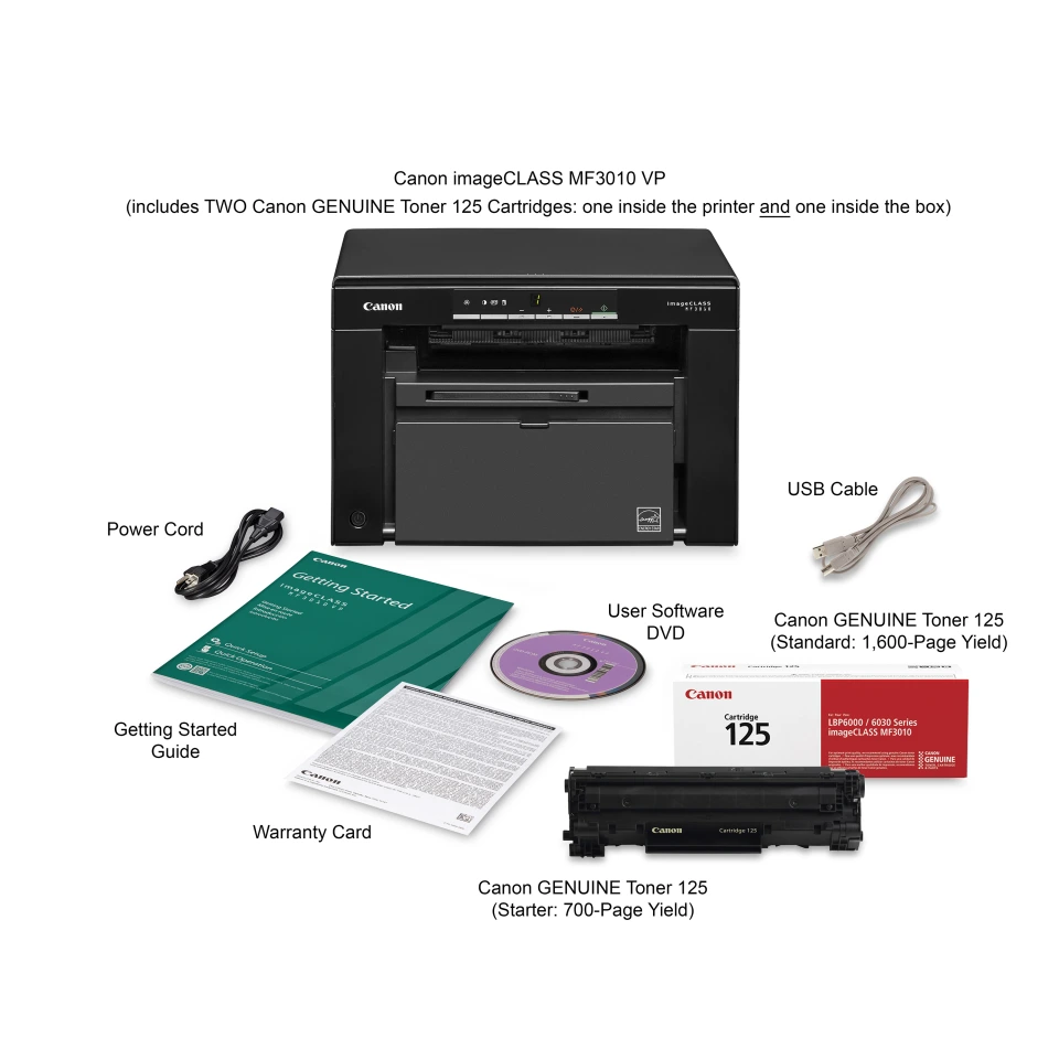 Canon imageCLASS MF3010 VP - Multifunction Laser Printer