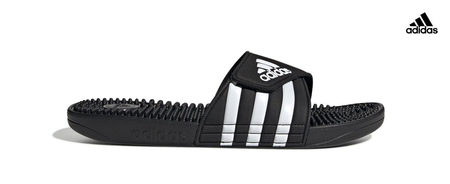 adidas Unisex Adult Adissage Slide Sandals, Color: Black 