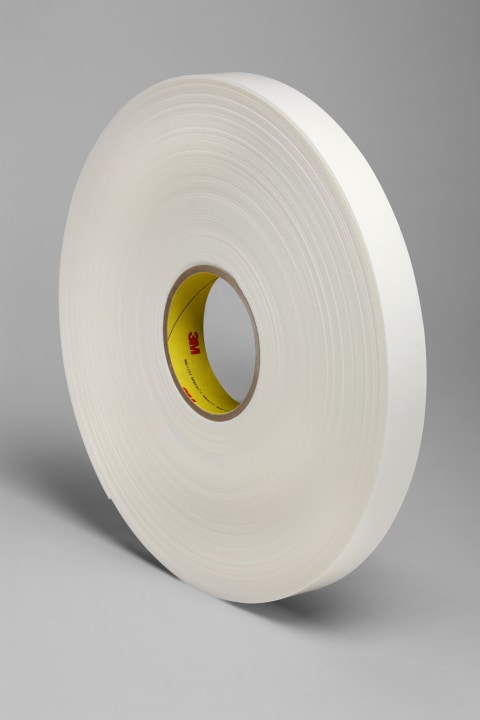 White Heavy Duty Double Sided Foam Tape, 1/8 Thick - 1/2 x 36 yds.