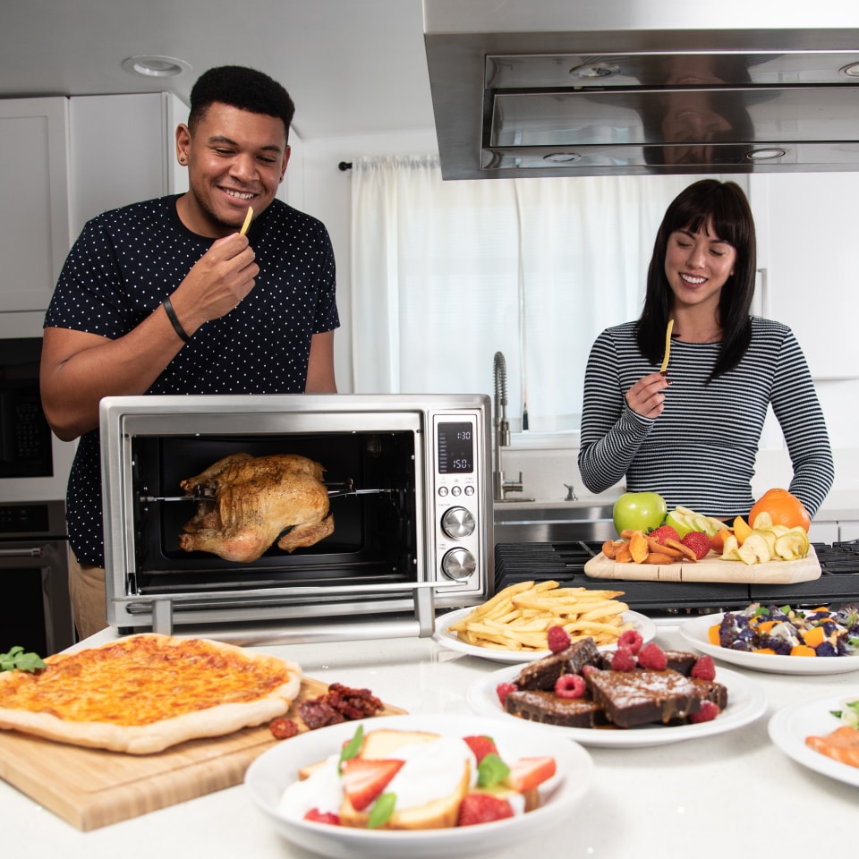 thumbnail video image 3 of Cosori 9-Slice Smart Air Fryer Toaster Oven, Stainless Steel, Silver, 3 of 12