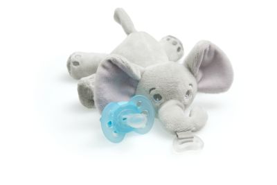 Philips Avent Ultra Soft Snuggle Pacifier, 0-6m, Elephant, SCF348/03