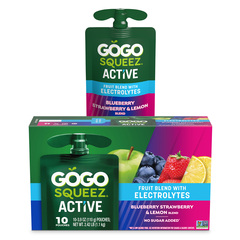 gogoコーラ GoGo squeeZ Active Fruit Blend with Electrolytes, Strawberry