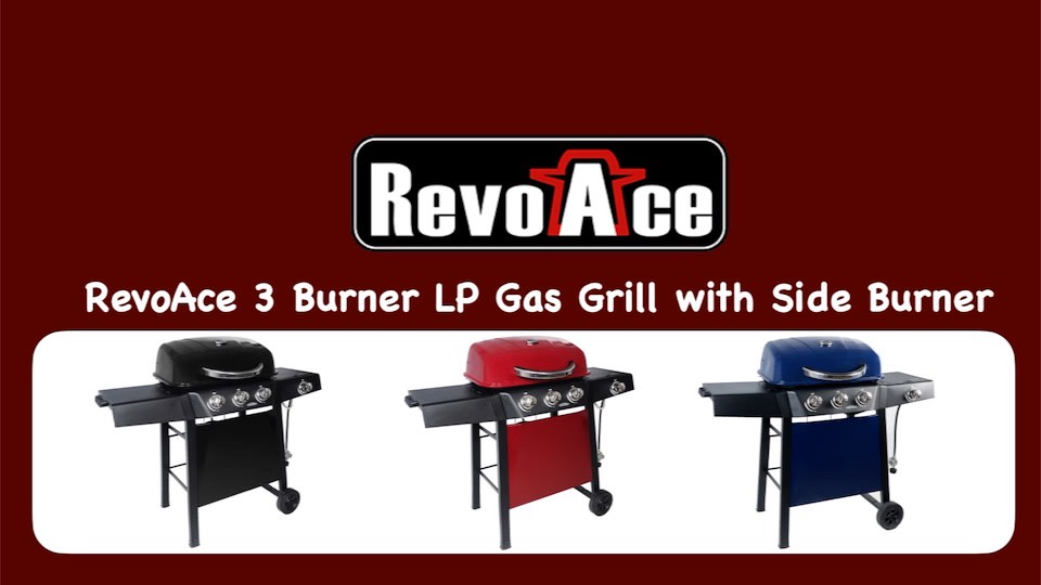 RevoAce 4 Burner Propane Gas Grill Including a Side Burner, Red Sedona, GBC1729WRS - image 2 of 18