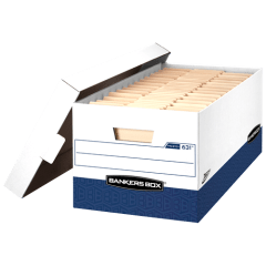 Bankers Box Stor/File Corrugated File Storage Boxes, Lift-Off Lid