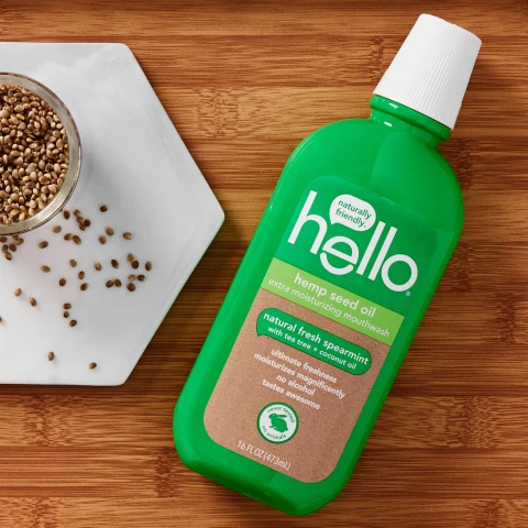 Hello Fluoride Free Natural Spearmint Toothpaste with Hemp Seed