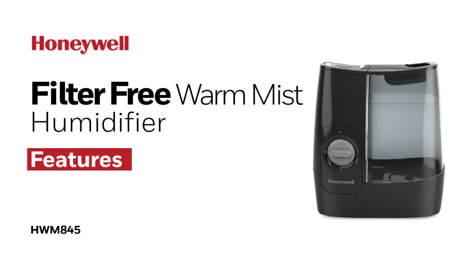 Honeywell 1 Gallon Filter Free Warm Mist Humidifier HWM845W, White