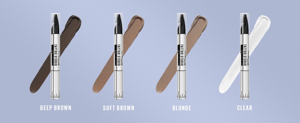 Maybelline Tattoo Studio Brow Fade Lift Stick, Smudge Soft Resistant Brown and