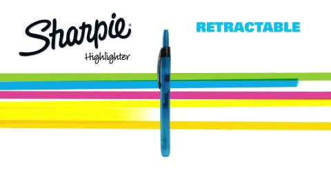 Sharpie Retractable Highlighters, Chisel Tip, Assorted, 8 Count