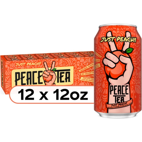 Peace Tea Just Peachy Fridge Pack Cans, 12 Pack | Hy-Vee Aisles