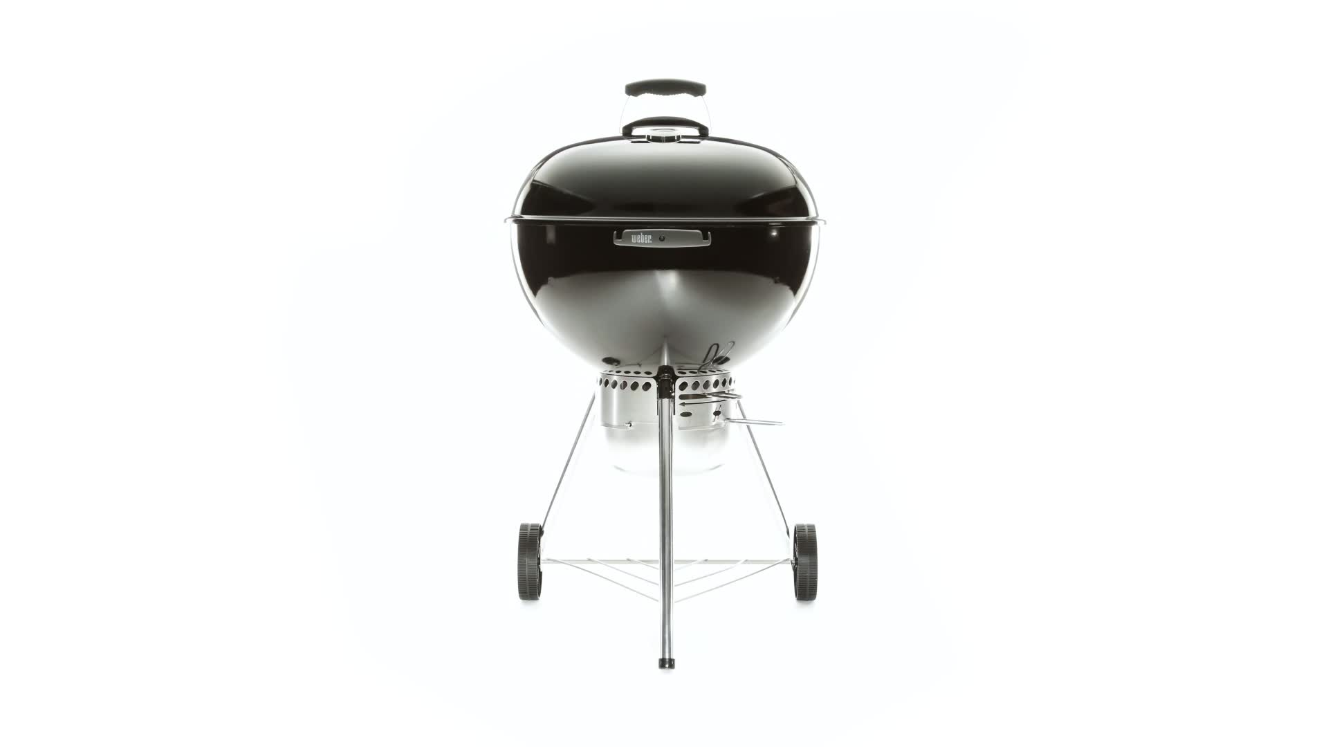 Weber 22 Original Kettle Premium Charcoal Grill In Black With Built In