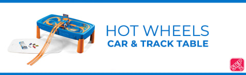 hot wheels car and track table