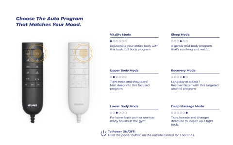 there are two color options, Black and white. and We can use 6 auto massage mode.