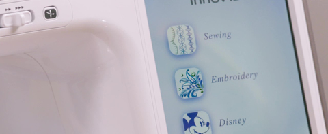 Sewing & Embroidery, featuring LCD with built-in designs 