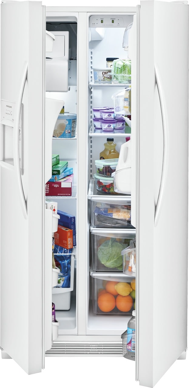 Frigidaire FFSS2615TP-WW 25.6 CuFt White 2-Door Side-By-Side