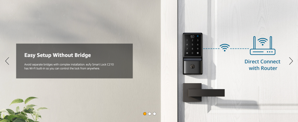  eufy Security Video Doorbell Dual Camera (Battery-Powered) with  HomeBase+C210(E110) Smart Lock, 5-in-1 Keyless Entry Door Lock, Built-in  WiFi Deadbolt, Smart Door Lock, No Bridge Required : Tools & Home  Improvement