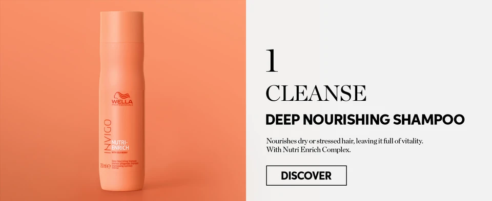 Cleanse with deep nourishing nutri-enrich shampoo