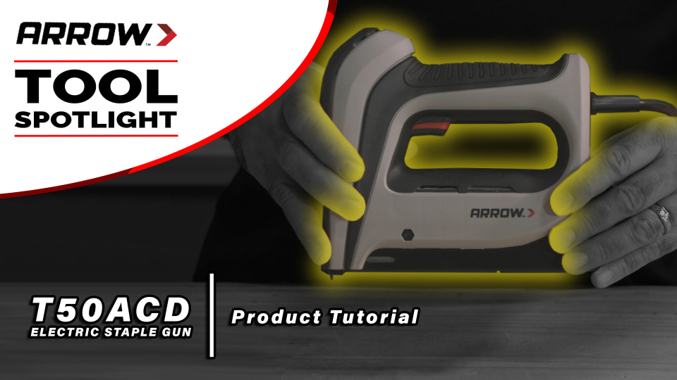 thumbnail video image 2 of Arrow T50ACD Corded Electric Staple Gun, 2 of 9