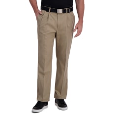 パンツ CLASSICS BY HAGGAR CENTER CREASE PANTS Haggar Mens Dress Pants 34x32 Cuffed Pleated Classic Stretch