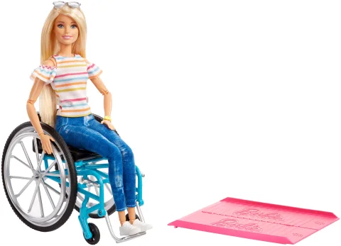 Barbie Fashionistas Doll, Blonde Hair with Wheelchair Ramp
