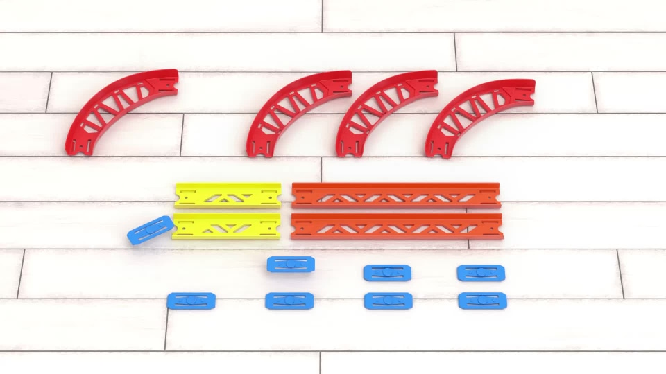 thumbnail video image 2 of Hot Wheels Track Builder Pack Assorted Curve Parts, 2 of 7