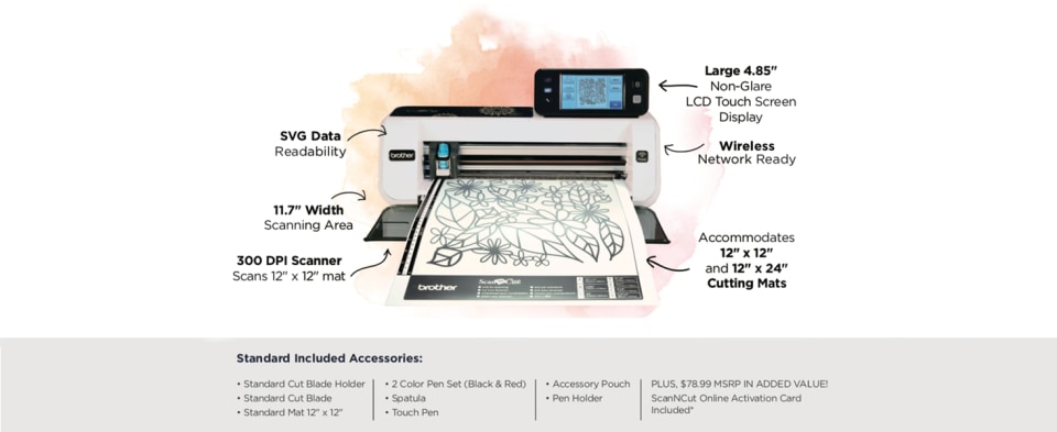 brother cm350 electronic cutting machine scanncut2 4.85 lcd touch screen brands