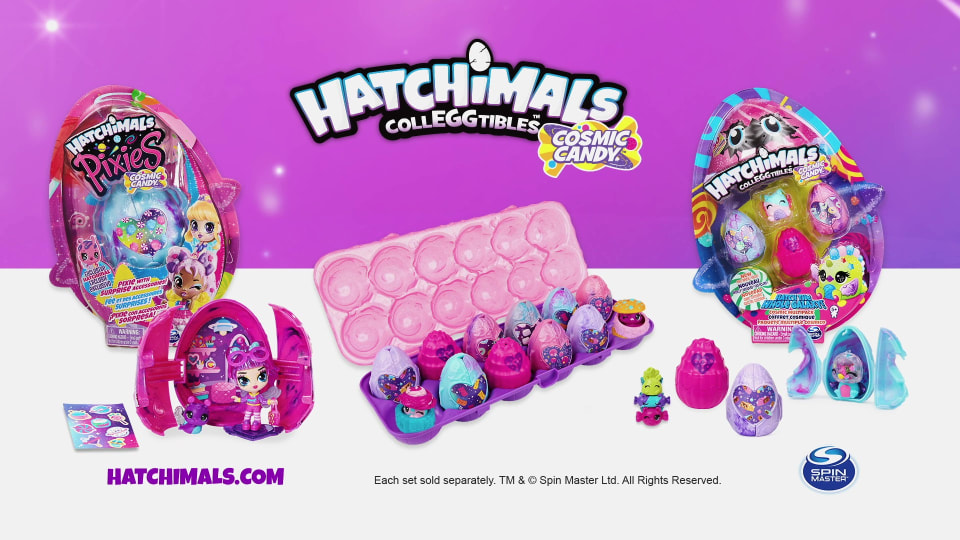 Hatchimals Colleggtibles Cosmic Candy PATTERNED PEPPERMINT TIGRETTE DISPLAY EGG 