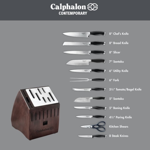 Calphalon Contemporary 20-Piece Self-Sharpening Cutlery and Block Set with  SharpIN Technology 2023115 - The Home Depot