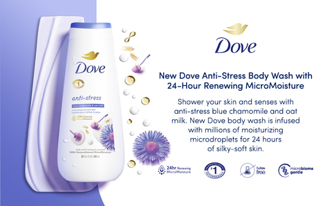 Dove Anti-Stress Shower Gel Blue Chamomile & Oat Milk - Shower Gel