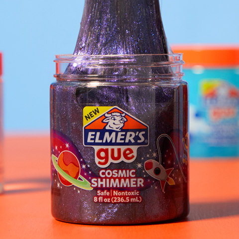 3) ELMER'S GUE 8oz PURPLE COSMIC + PINK SCENTED Premade Slime Non-Toxic  Squishy