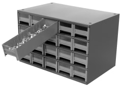 Akro-Mils - 16 Drawer, Small Parts Modular Steel Frame Storage Cabinet -  09782442 - MSC Industrial Supply