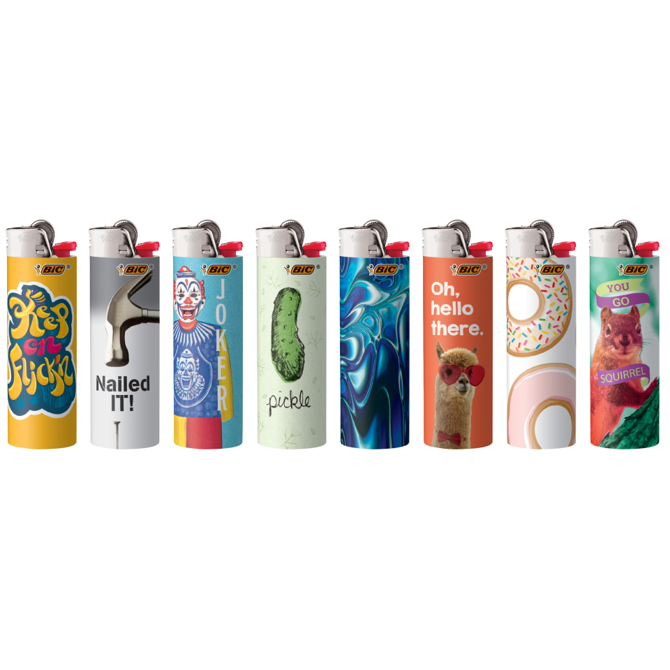 thumbnail video image 2 of BIC Special Edition Favorites Series Pocket Lighters, 50-Count Tray of Lighters, 2 of 10
