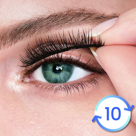 Reuse your lashes for up to 10 wears