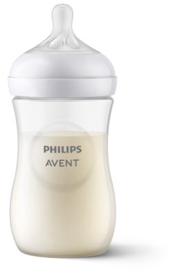 Philips AVENT - Biberón natural, transparente, 9 onzas, 2 unidades,  SCF013/27 : Bebés 