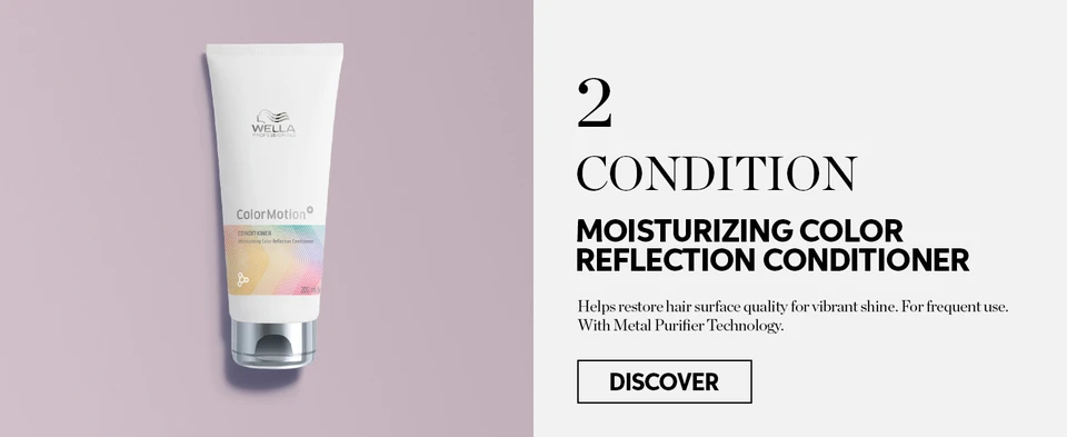 Moisturize hair surface with Reflection Conditioner for vibrant shine