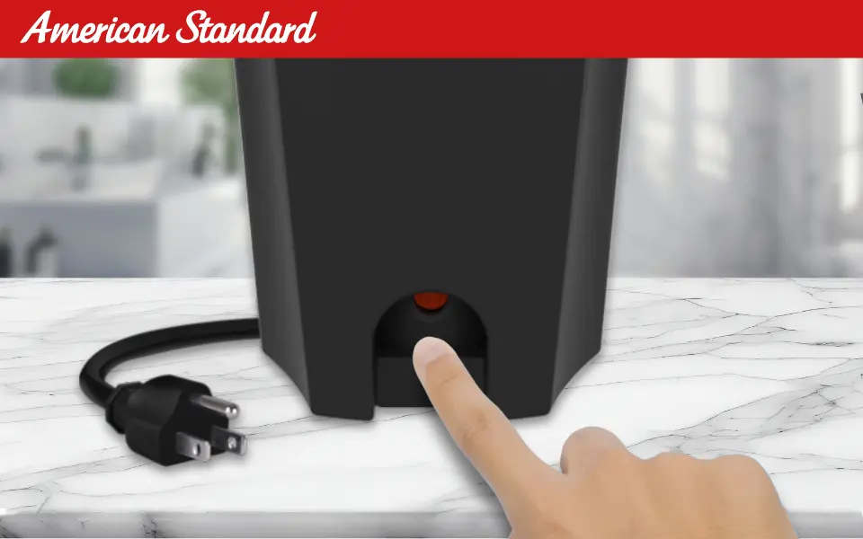 front reset button disposer protection safety