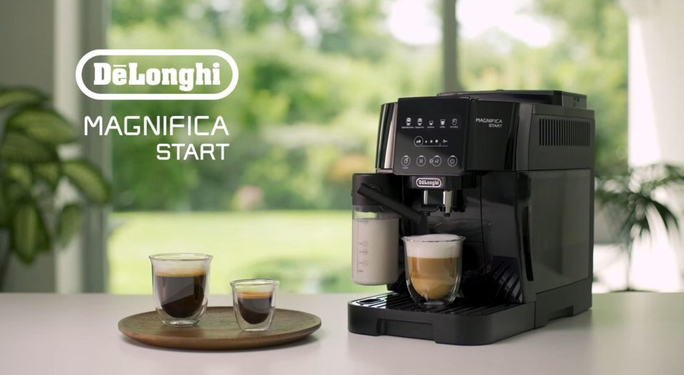 thumbnail video image 2 of De'Longhi Magnifica Start Automatic Espresso Machine with Auto Milk Frother & Built in Grinder - 5 One-Touch Recipes, Easy-to-Clean, Home Barista Coffee Maker for Lattes, Cappuccino, Iced Coffee, 2 of 7