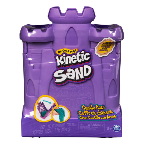 Kinetic Sand, Castle Case with Play Area, 1lb Teal Play Sand 