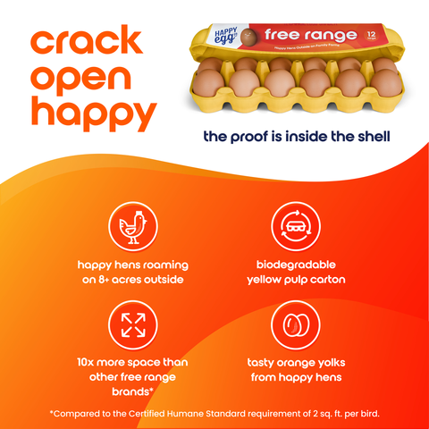 Happy Egg Large Brown Grade A Eggs, Free Range Eggs, 18 count | Meijer