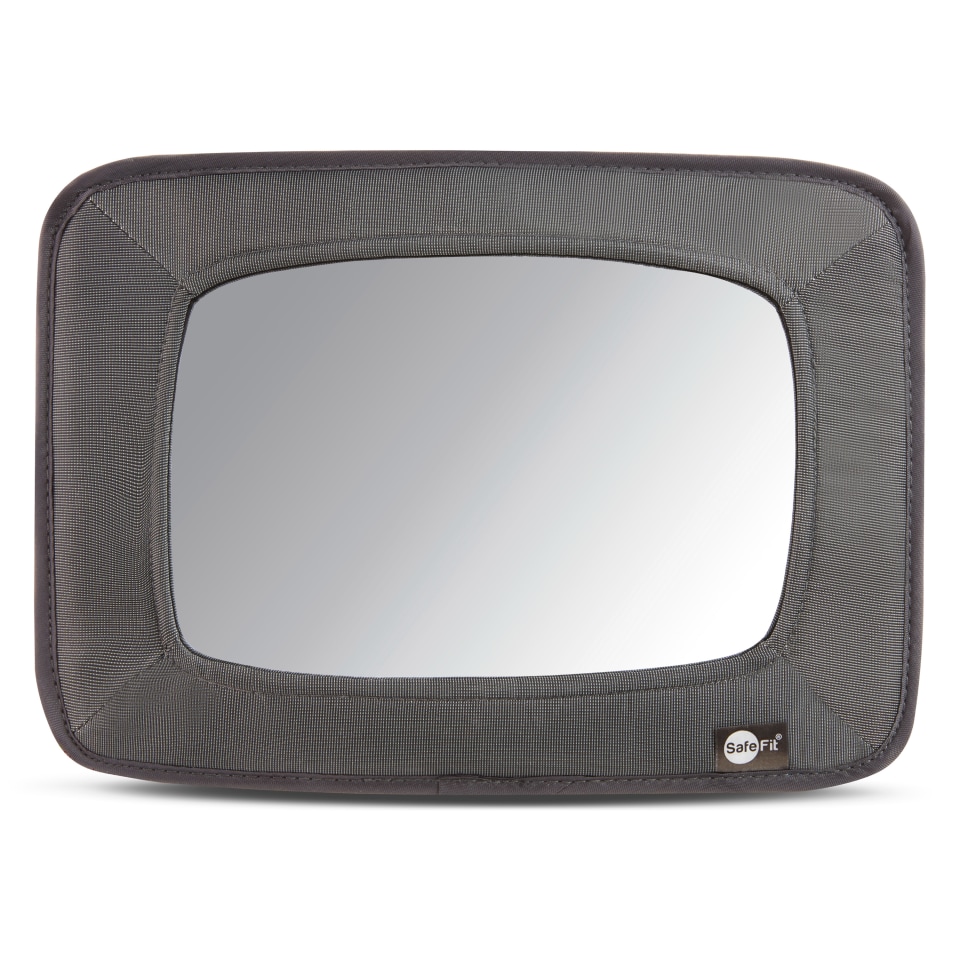 SafeFit Baby Wide View Auto Mirror for Car Seat, Baby Car Mirror, Gray