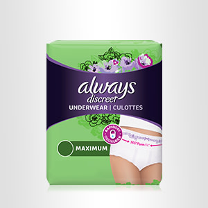 Always Discreet Incontinence Underwear for Women, Maximum, XL, 26 ct