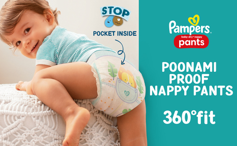 Pampers Baby-Dry Size 3 Nappy Pants Essential Pack