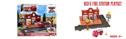 Disney Pixar Cars Movie Toy: Red's Fire Station Playset with